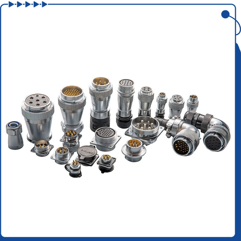 金属丸い防水コネクタ